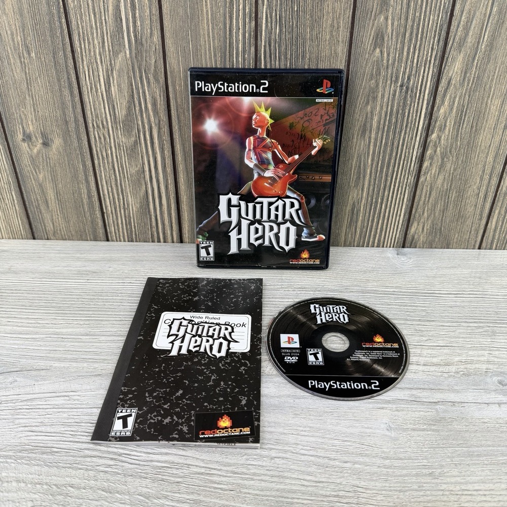 Guitar Hero (Sony PlayStation 2, 2006) Complete With Manual